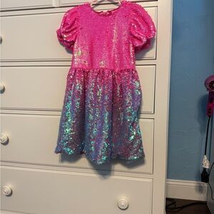 Lola + The Boys Bubble Gum Shimmer Sequin Dress